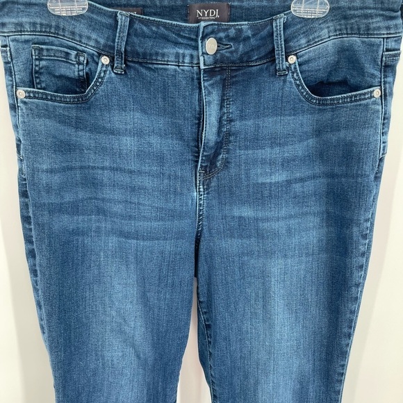 NYDJ Zip Front Marilyn Straight Medium Wash Jeans Pant Size 14 - Picture 4 of 9